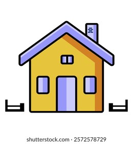 House, simple house illustration isolated on white background