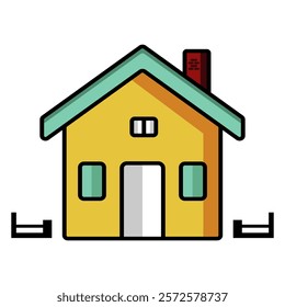 House, simple house illustration isolated on white background