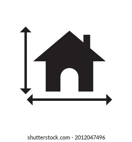 House Size Icon , Architecture Icon Vector