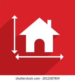 House Size Icon , Architecture Icon Vector