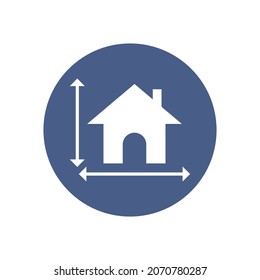 House Size Icon , Architecture Icon Vector