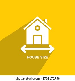 House Size Icon, Real Estate Icon Vector