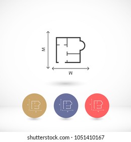 House size  iconvector icon 