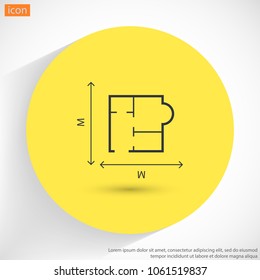 House size  iconvector icon 