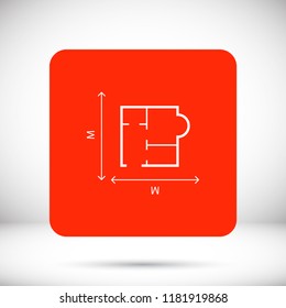 House size  iconvector icon 