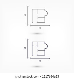 House size  iconvector icon 