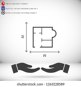 House size  iconvector icon 