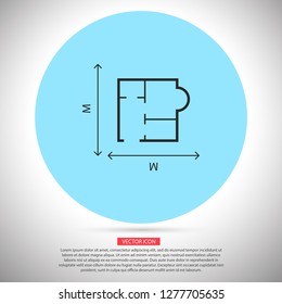 House size  iconvector icon 