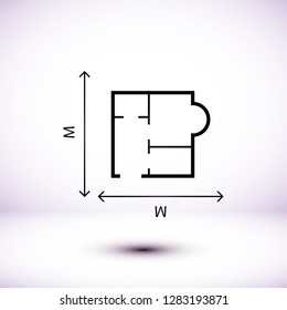 House size  iconvector icon 