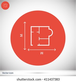 House Size Vector Icon