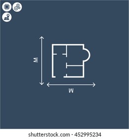 House Size Vector Icon