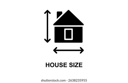 House Size Vector Icon Isolated On White Background