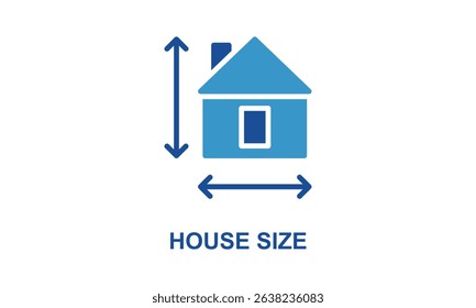 House Size Vector Icon Isolated On White Background