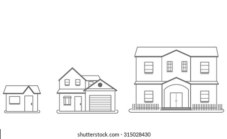 House Sizes Line Art