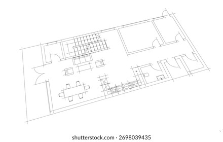House sketch architectural 3d rendering