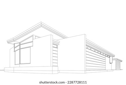 ilustración vectorial del dibujo de la casa