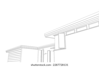 ilustración vectorial del dibujo de la casa