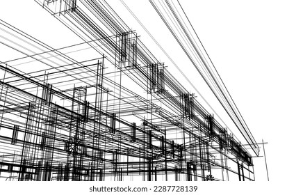 house sketch drawing vector illustration