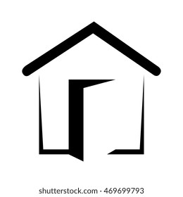 house sketch home  property traditional classic door roof vector  isolated illustration