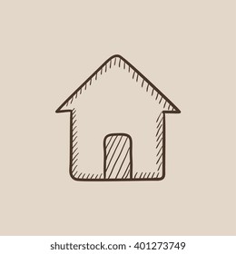 House sketch icon.