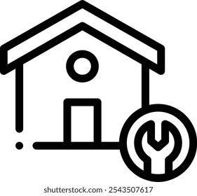 house sketch icon. Thin Linear Style Design Isolated On White Background