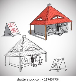 House sketch vector illustration