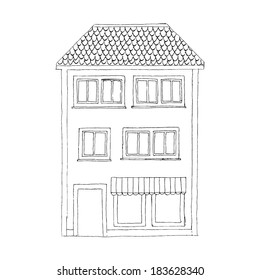 House sketch. Vector illustration.