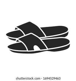 House slipper vector icon.Black vector icon isolated on white background house slipper.
