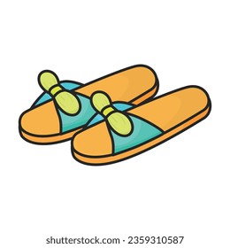 House slipper vector icon.Color vector icon isolated on white background house slipper.