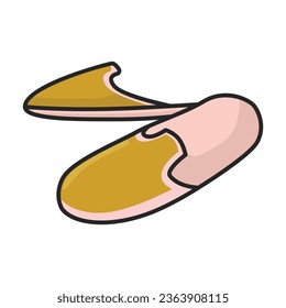 House slipper vector icon.Color vector icon isolated on white background house slipper.