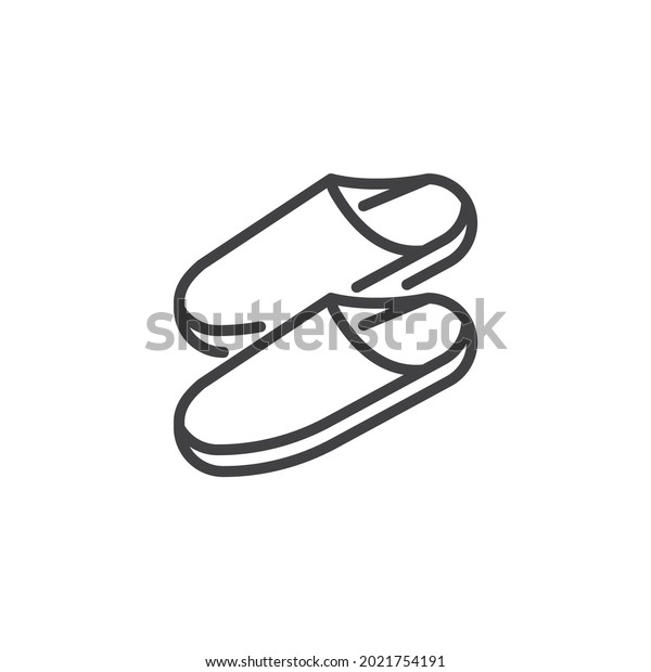 8,897 Outline Of Slipper Images, Stock Photos & Vectors | Shutterstock