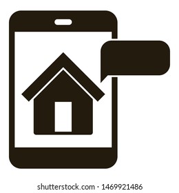 House smartphone observation icon. Simple illustration of house smartphone observation vector icon for web design isolated on white background
