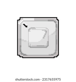 Hausrauchdetektor-Spiel Pixel-Kunst Retro-Vektorgrafik. Rauchmelder für Becken. alte Vintage-Illustration