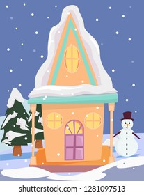 House with snow