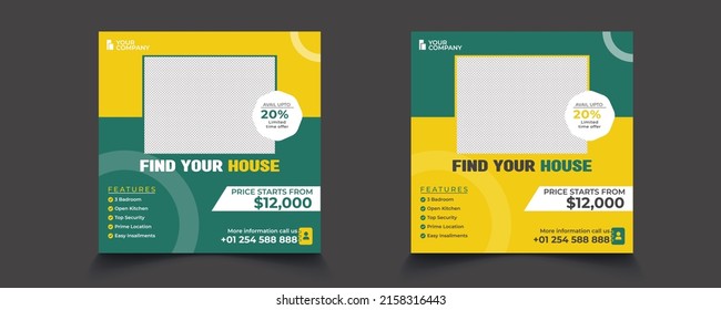 house social media post design