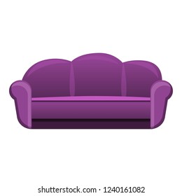 House sofa icon. Cartoon of house sofa vector icon for web design isolated on white background
