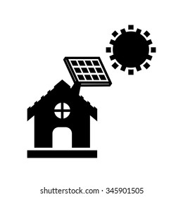 house solar cell icon