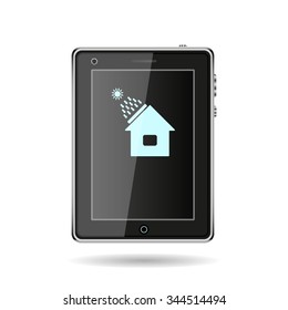 house - solar energy, solar heater. icon. vector design