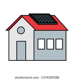 house with solar panel energy ecology