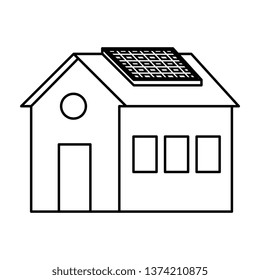 house with solar panel energy ecology