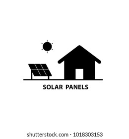 House solar panel icon Energy design vector illustration