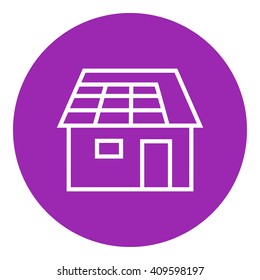 Haus mit Sonnenkollektor-Symbol.