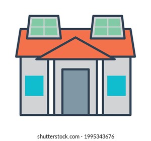 casa con diseño de paneles solares