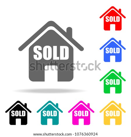 the house is sold icon. Elements of real estate in multi colored icons. Premium quality graphic design icon. Simple icon for websites, web design, mobile app, info graphics on white background