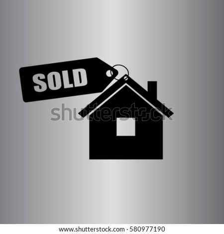 House for sold vector icon