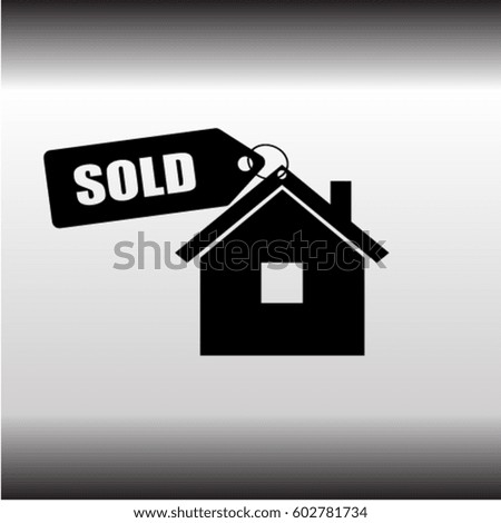 House for sold vector icon