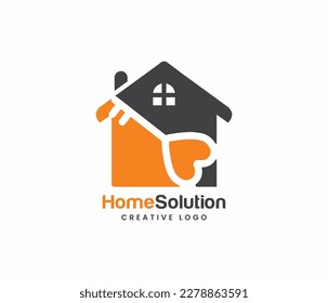 House solutions logo or house build a logo