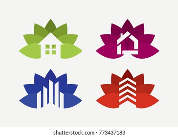House of Spa Logo Set  Template Design Vector, Emblem, Design Concept, Creative Symbol, Icon