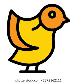 House sparrow icon outline vector. Tree bird. Cute fly color flat