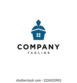 House of spartan logo combination vector logo illustration template